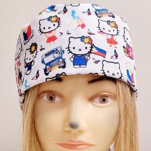 HELLO KITTY PHILIPPINES SUN AND STARS FILIPINO JEEPNEY MEDICAL NURSING SCRUB CAP